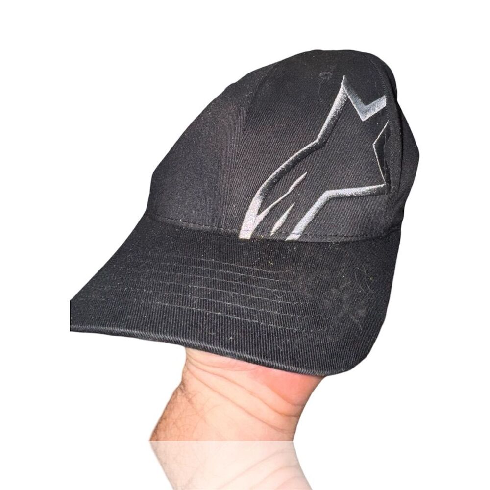 Alpinestars Unisex Black FlexFit Curved Bill Hat One Size: Y2K